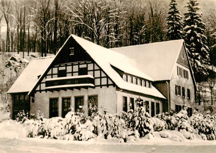 Warstein Waldhotel Tropfsteinhoehle mit Wild-Freigehege im Winter