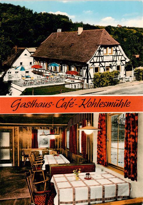 Creglingen Gasthaus Cafe Kohlesmuehle Restaurant Terrasse