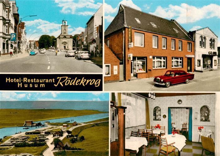 Husum  Nordfriesland Hotel Restaurant Roedekrog Stadtzentrum Luftaufnahme