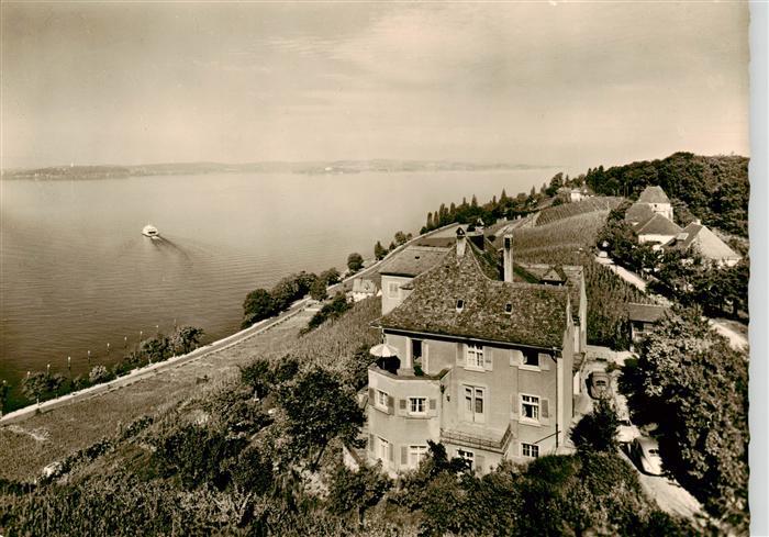 Meersburg Bodensee Pension Landhaus Oedenstein Blick auf Insel Mainau
