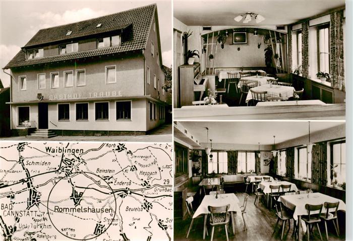 Rommelshausen Kernen Remstal Gasthof Traube Gastraum Landkarte