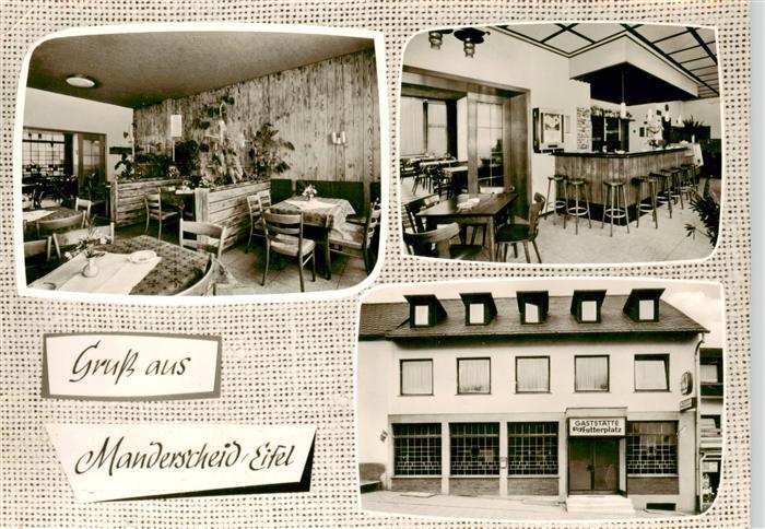 Manderscheid Eifel Gaststaette Zum Futterplatz Gastraum Theke