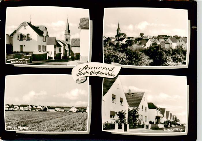 Annerod Fernwald Ortsmotiv mit Kirche Gartenstrasse Neues Viertel