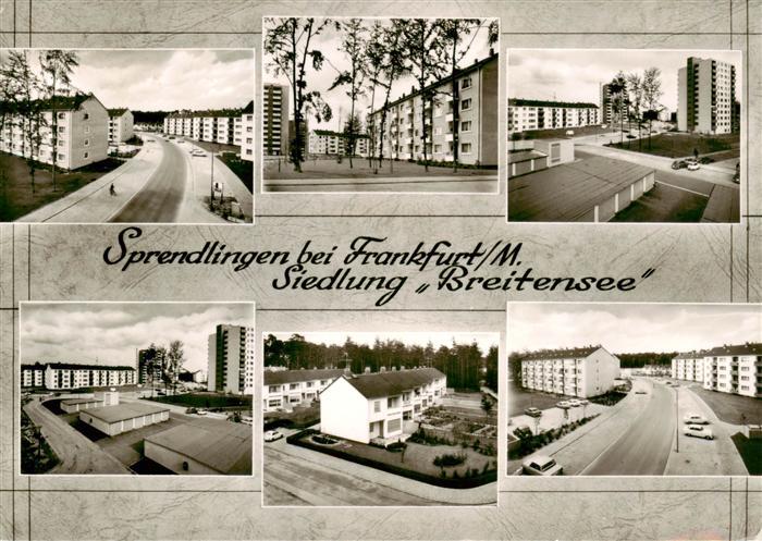 Sprendlingen  Dreieich Siedlung Breitensee Hochhaeuser Bromsilber