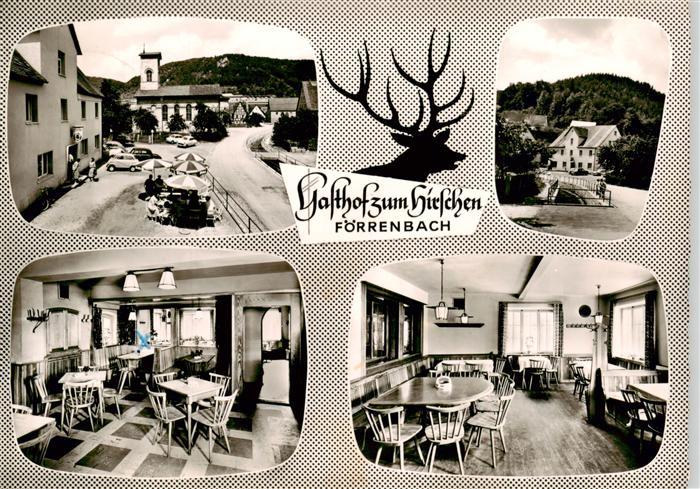 Foerrenbach Happurg Gasthof zum Hirschen Gastraeume Blick zur Kirche