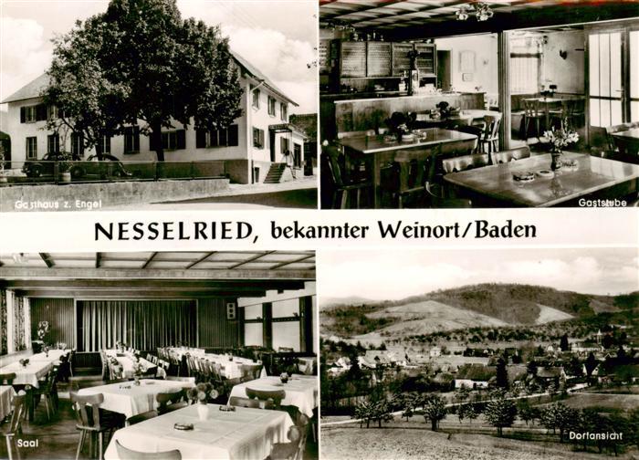 Nesselried Gasthaus zum Engel Gaststube Saal Panorama Dorfansicht