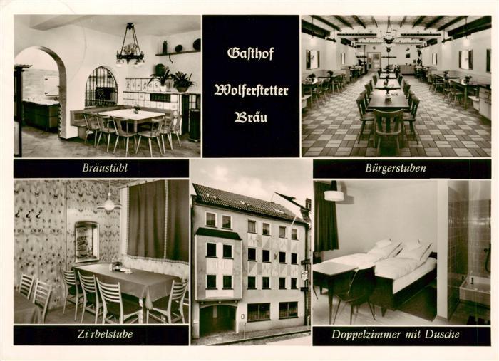 Vilshofen Donau Gasthof Wolferstetter Braeu Buergerstuben Braeustuebl Zirbelstub