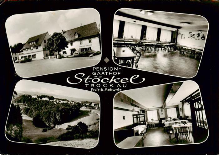 Trockau Pegnitz Gasthof Pension Stoeckel Gastraum Panorama Fraenkische Schweiz