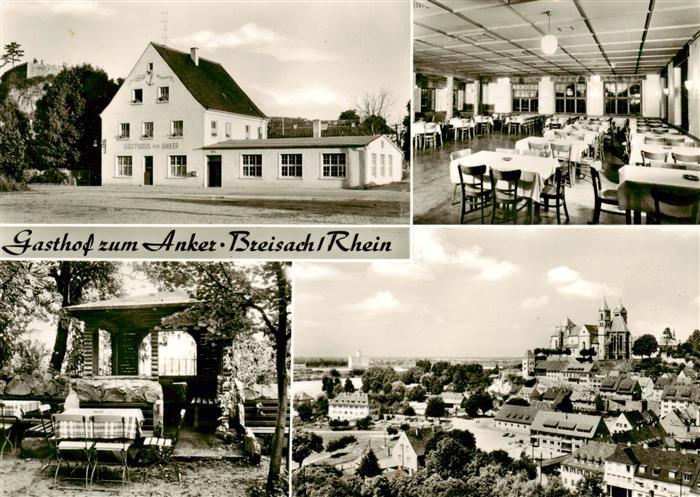 Breisach Rhein Gasthof zum Anker Restaurant Stadtpanorama mit Muenster