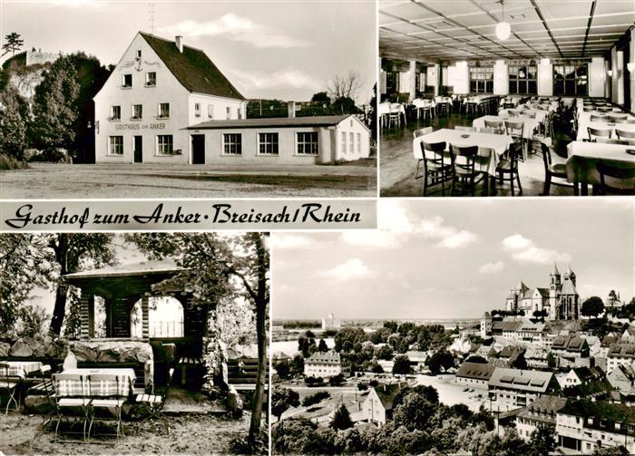 Breisach Rhein Gasthof zum Anker Restaurant Stadtpanorama mit Muenster
