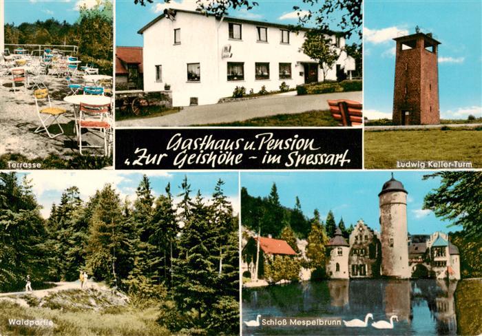 Oberwintersbach Dammbach Aschaffenburg Gasthaus Pension zur Geishoehe Terrasse L