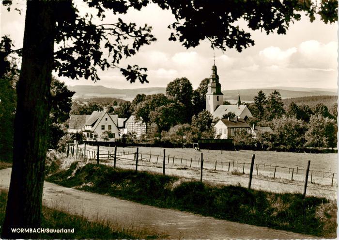 Wormbach Schmallenberg Ortsansicht mit Kirche