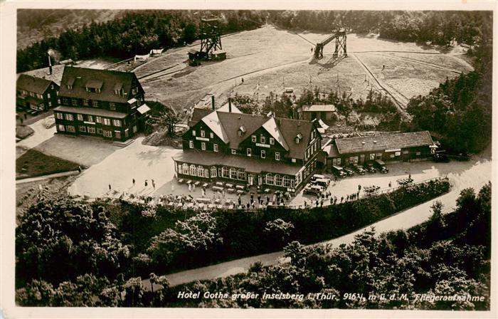 Grosser Inselberg Gotha Thueringen Hotel Gotha Fliegeraufnahme