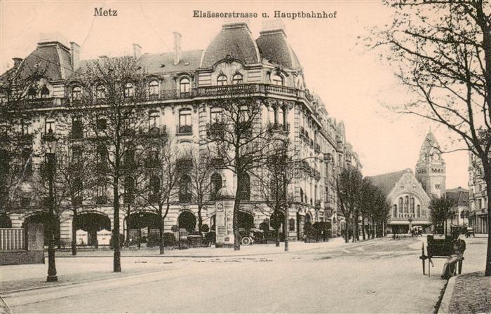 Metz  57 Moselle Elsaesserstrasse und Hauptbahnhof
