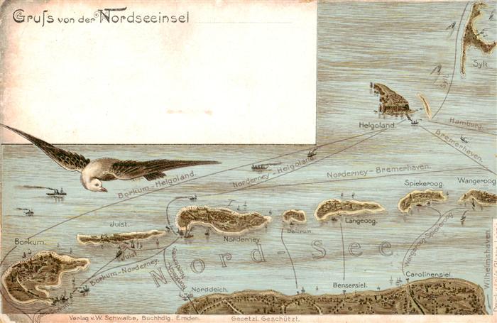 Nordsee Region Inseln in der Nordsee