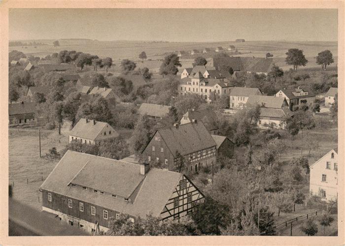 Pretzschendorf Blick vom Kirchturm zur Schule und Siedlung