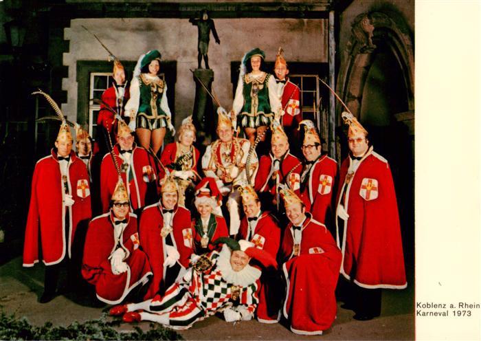 Koblenz Rhein Karneval 1973 Karnevalstruppe Akteure