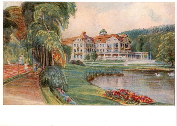 Bad Salzschlirf Kurhaus Kuenstlerkarte