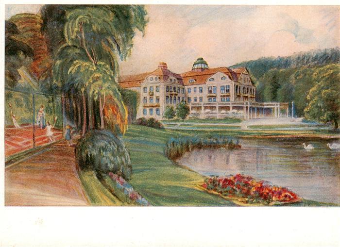 Bad Salzschlirf Kurhaus Kuenstlerkarte