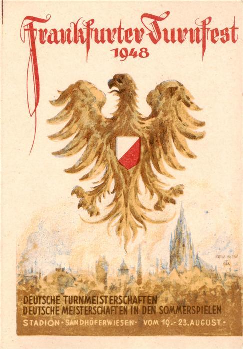 Frankfurt Main Frankfurter Turnfest 1948 Plakat