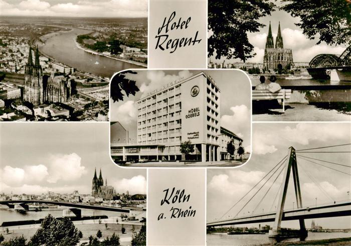 Koeln  Rhein Hotel Regent Hochhaus Koelner Dom Rheinbruecke