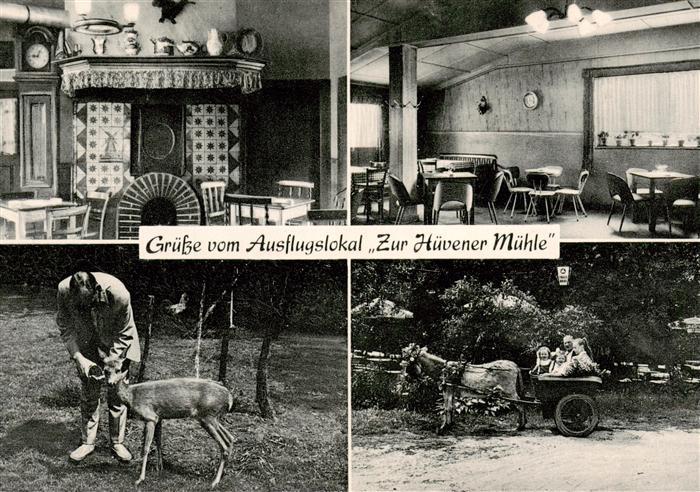 Holte Osnabrueck Ausflugslokal Zur Huevener Muehle Gartenanlage mit Tierpark