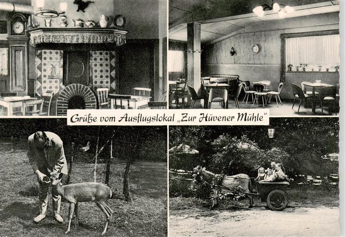 Holte Osnabrueck Ausflugslokal Zur Huevener Muehle Gartenanlage mit Tierpark