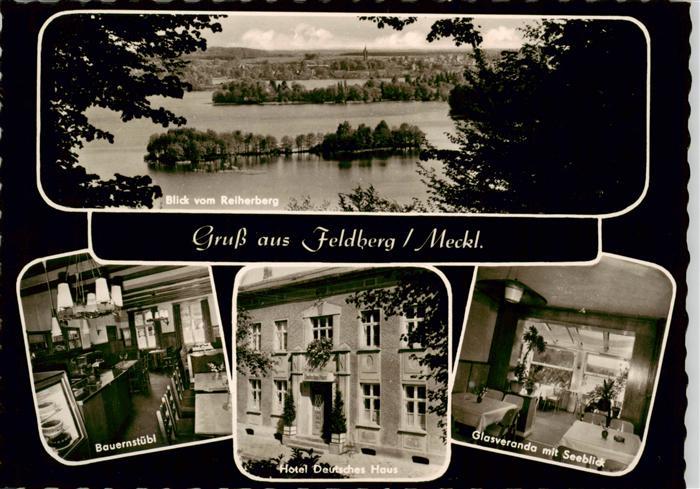 Feldberg Mecklenburg Panorama Blick vom Reiherberg Hotel Deutsches Haus Bauernst