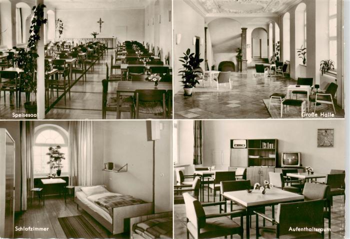 Rot Rot Jugendhaus St. Norbert Speisesaal Grosse Halle Schlafzimmer Aufenthaltsr