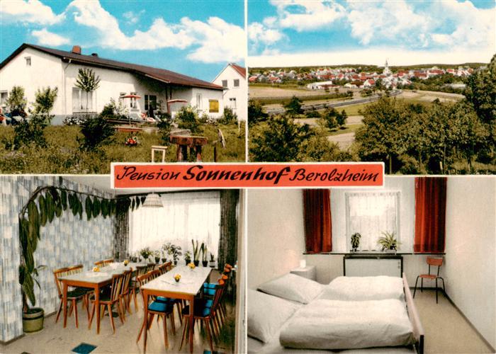 Berolzheim Ahorn Baden Urlaub auf dem Bauernhof Pension Sonnenhof Gastraum Fremd