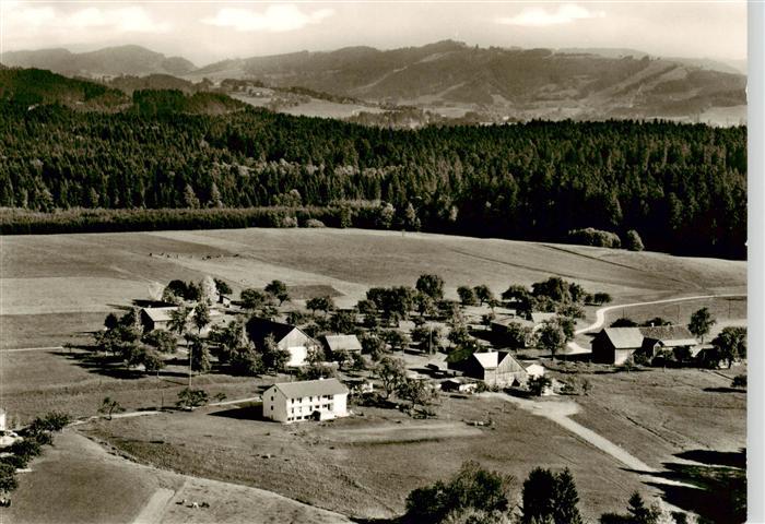 Eglofs Woringen Panorama mit Kurheim Helmel Allgaeuer Alpen