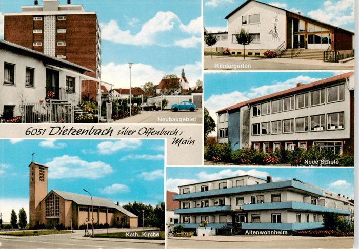 Dietzenbach Neubaugebiet Kindergarten Schule Kirche Altenwohnheim