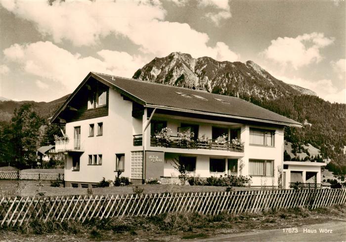 Oberstdorf Haus Woerz Gaestehaus Pension Allgaeuer Alpen