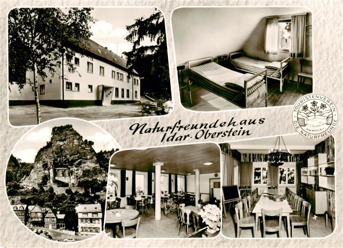Idar-Oberstein Jdar-Oberstein Naturfreundehaus Gastraum Schlafraum Motiv mit Fel