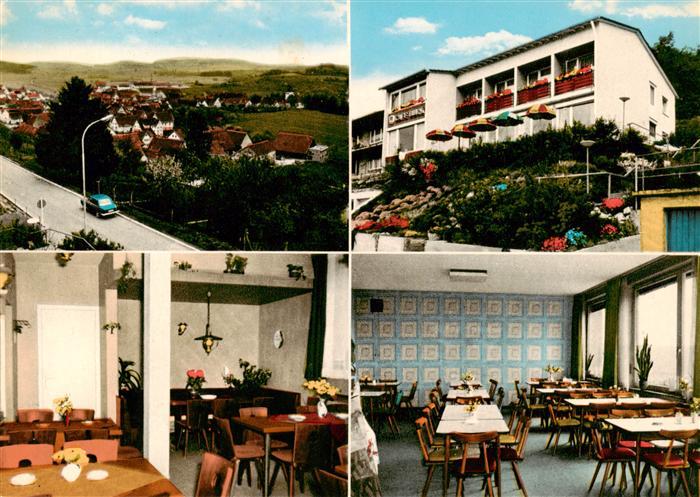 Wuertingen HoehenCafe Pension Burg Gastraeume Panorama