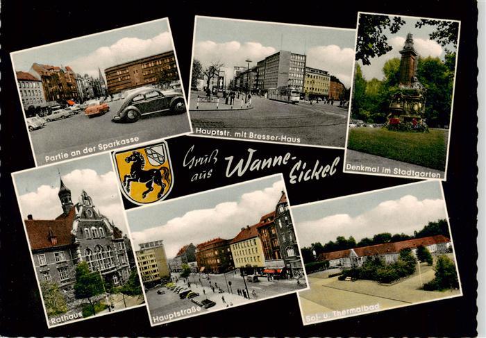 Wanne-Eickel Partie an der Sparkasse Hauptstrasse Bresser-Haus Denkmal Stadtgart