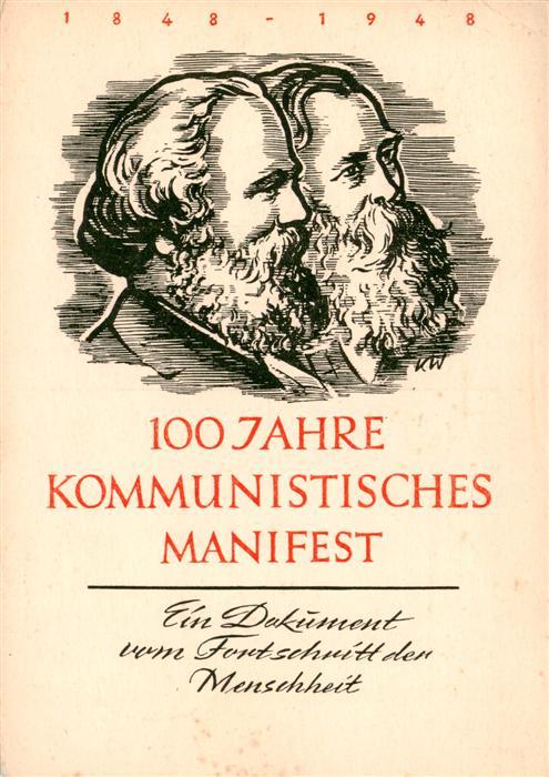 LEIPZIG Sachsen 100 Jahre Kommunistisches Mainifest Marx Portrait