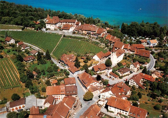 Erlach Bielersee BE Fliegeraufnahme