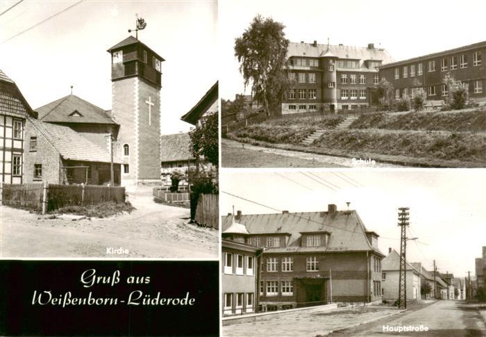Weissenborn-Luederode Thueringen Kirche Schule Hauptstrasse