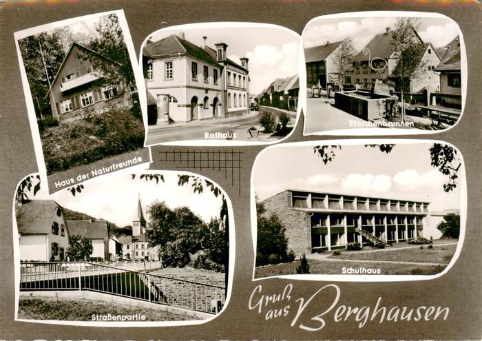 Berghausen Baden Pfinztal Haus der Naturfreunde Rathaus Storchenbrunnen Strassen