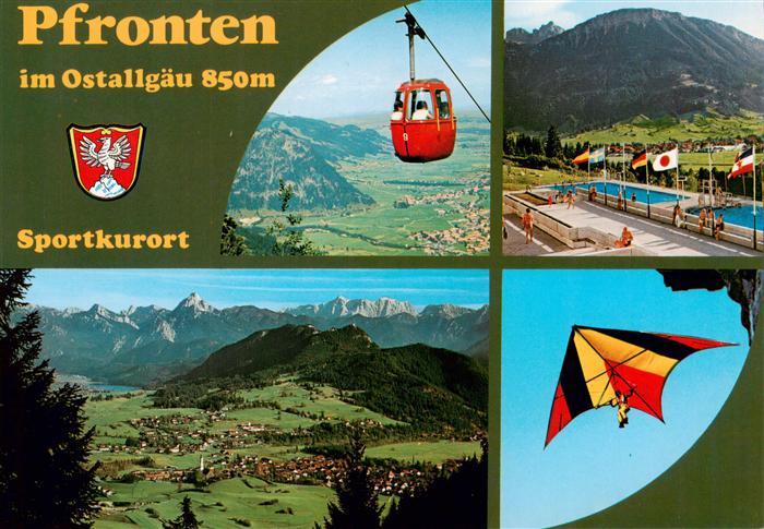 Pfronten Ostallgaeu Bayern Gondelbahn Schwimmbad Panorama Drachenflieger
