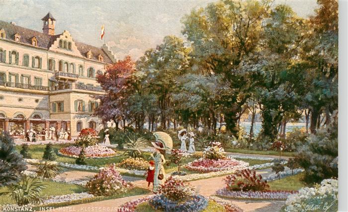 Verlag Tucks Oilette Serie Nr. Nr.783 Konstanz Insel Hotel Klostergarten