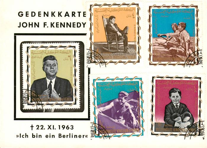 Persoenlichkeiten Gedenkkarte John F.Kennedy