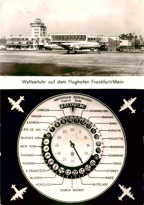 Flughafen Airport Aeroporto Weltzeituhr Frankfurt am Main