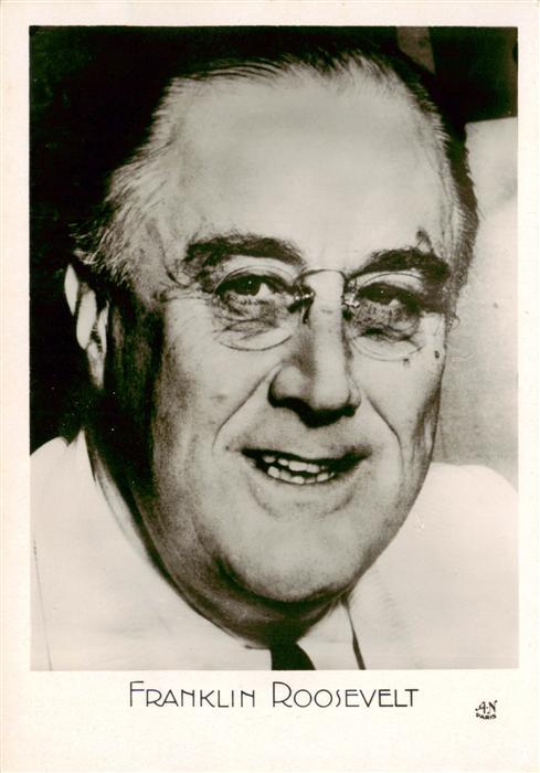 Politik Politics Politique A.N.Paris Franklin Roosevelt