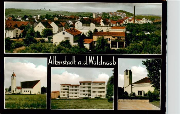 Altenstadt Waldnaab Totalansicht Kirche Wohnblock