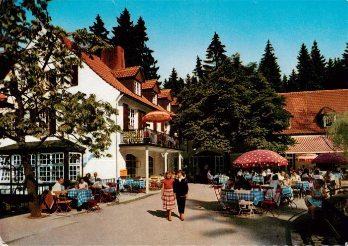 Leopoldstal Lippe Waldhotel und Pension Silbermuehle Freiterrasse