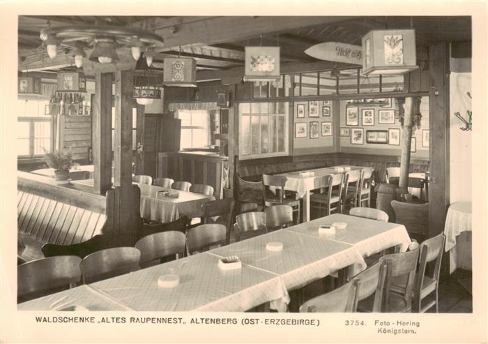 Altenberg Dippoldiswalde Waldschenke Altes Raupennest Gaststube