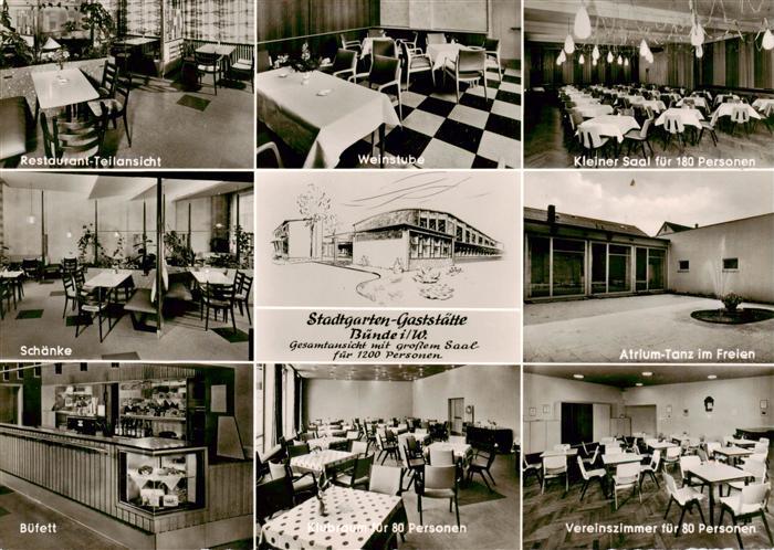 Buende  Westfalen Stadtgarten Gaststaette Restaurant Weinstube Kleiner Saal Scha