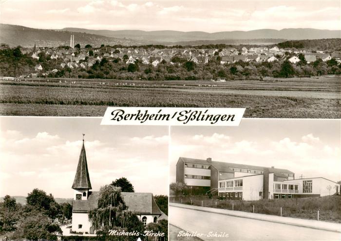 Berkheim Esslingen Panorama Michaelis Kirche Schiller Schule